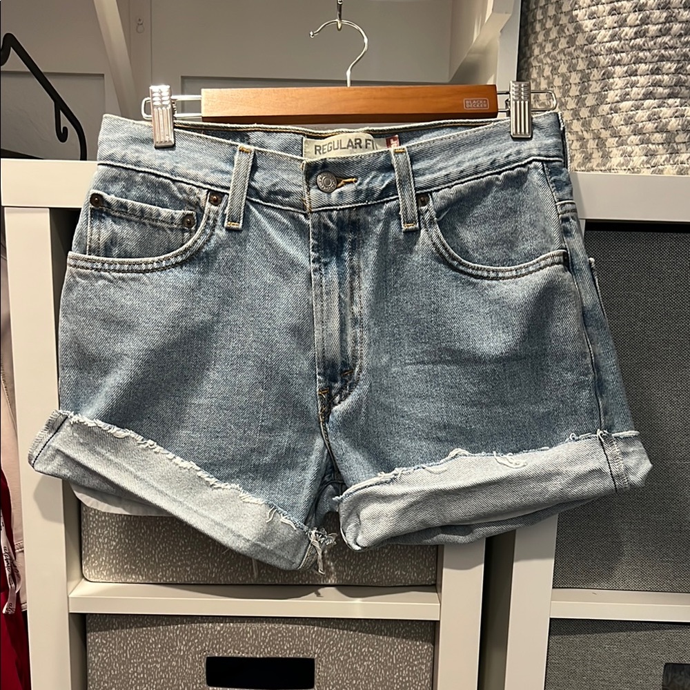 Levi's Blue Jean Shorts High-Waisted Vintage Style